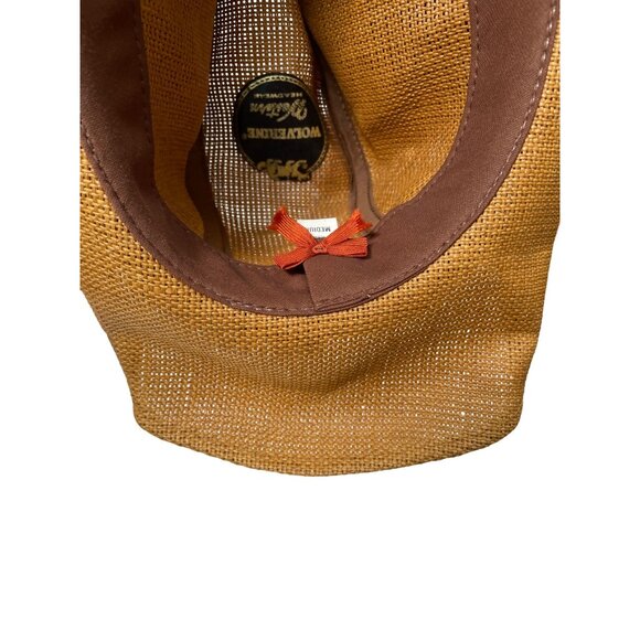 Wolverine Western Wear Womens Brown Feathered Straw Cowboy Hat M SKU 9388 - Picture 11 of 13